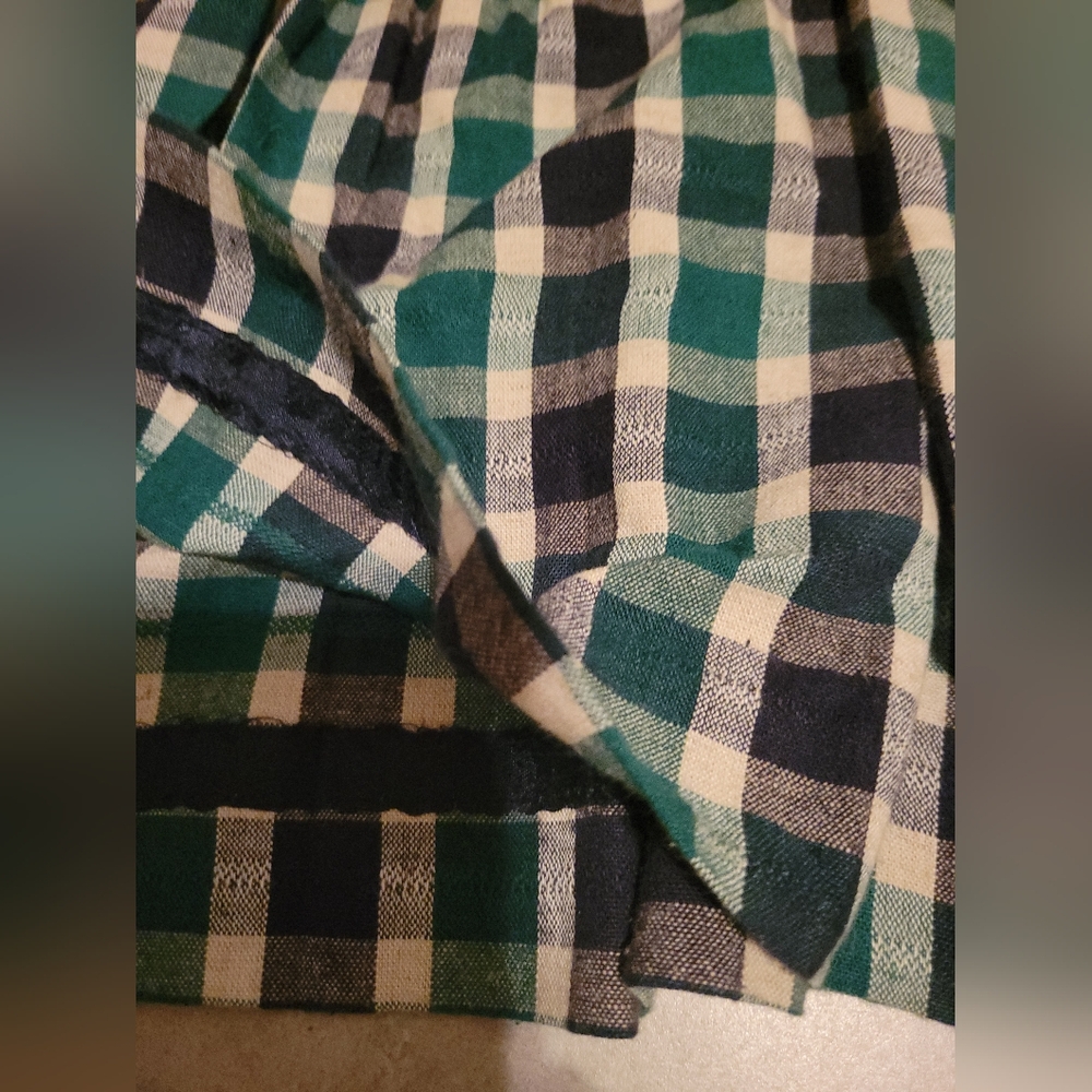 Talbots Green and Black Plaid A-Line Skirt - Picture 11 of 11
